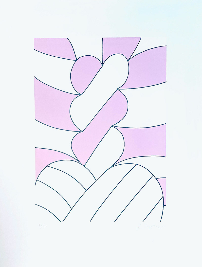 Alfonso HÜPPI, "Serie rosa-türkis", 1967-71, Copies : 75, 65 x 50 cm, Serigraphy