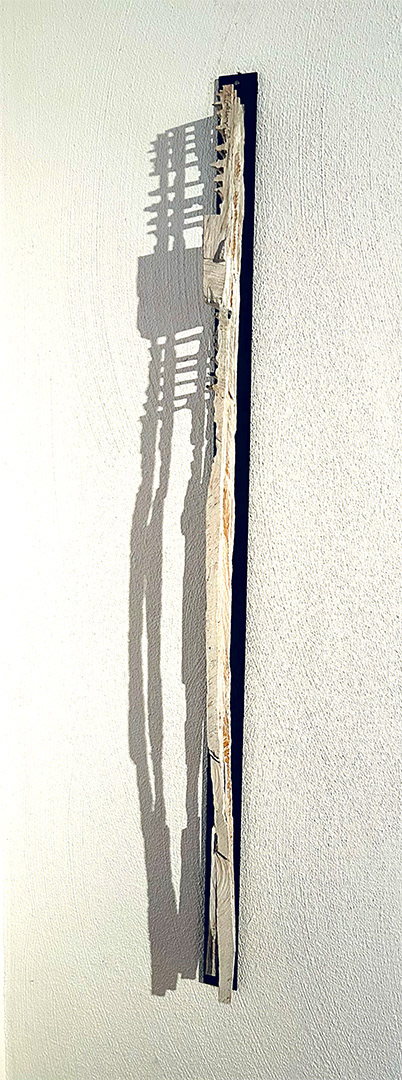 "Untitled", Wooden Sculpture, 2003, Wood and Steel, 120 x 5 x 10 cm