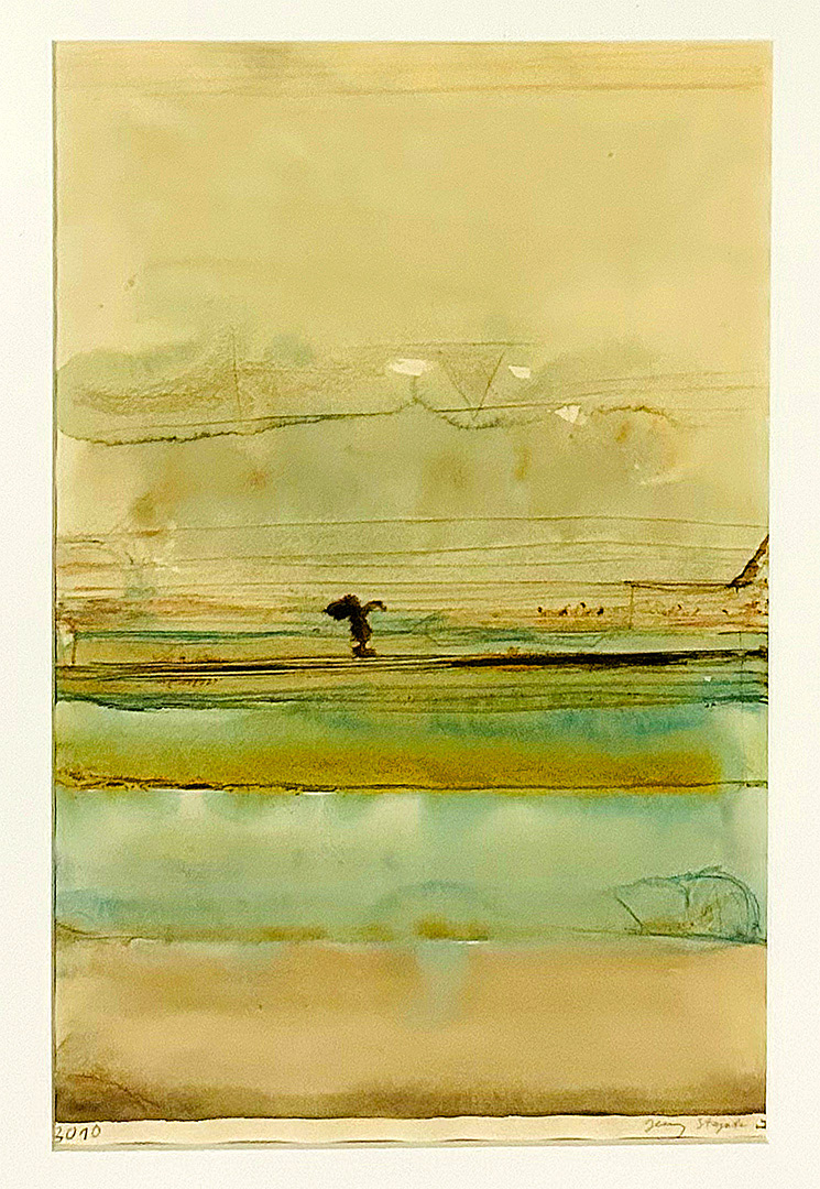 Jerzy Stajuda, "Aquarell 3010", 1970/73, 40 x 30 cm, watercolor