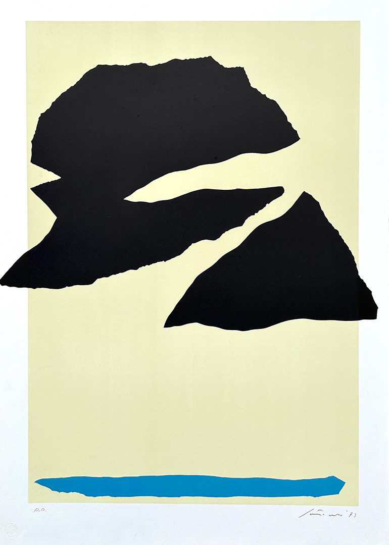 Giuseppe "Bepi" SANTOMASO, "NUVOLE NERE", 1973, 75 x 52 cm, Lithography P.A