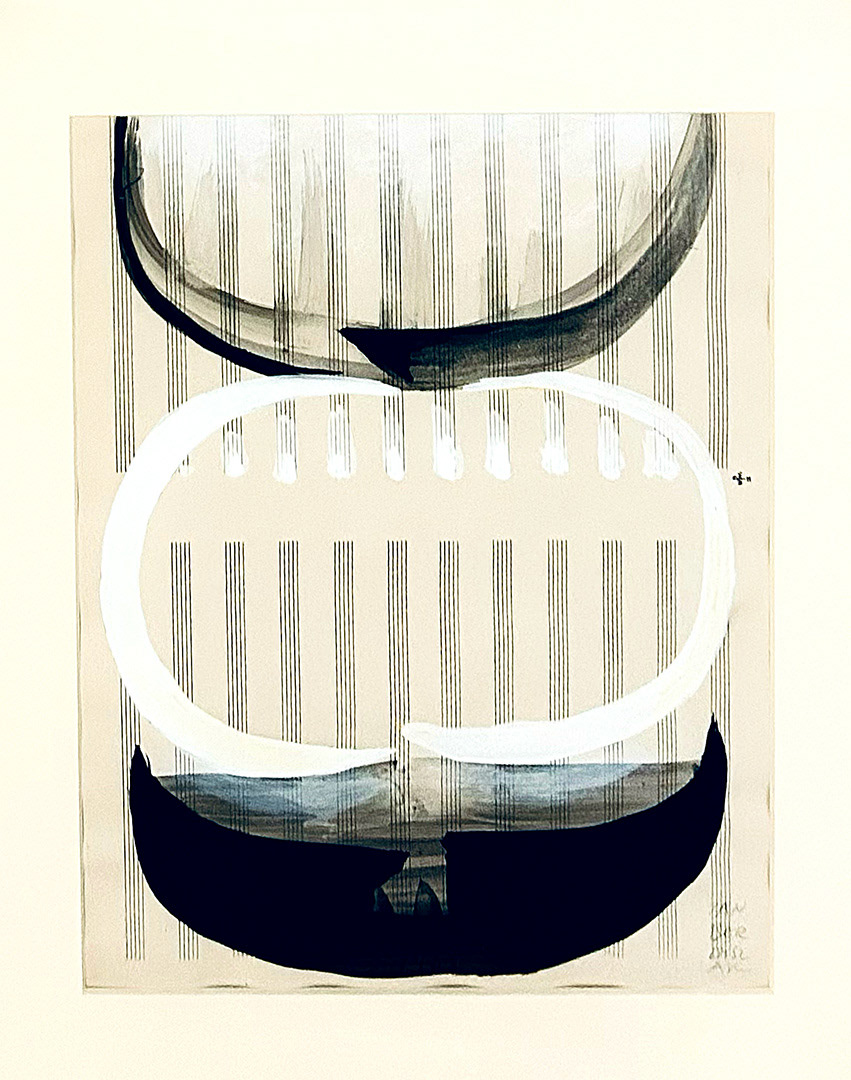 Jan BERDYSZAK, "Cykl kolo podwójne", 1963, Gouache on paper, 46 x 36 cm