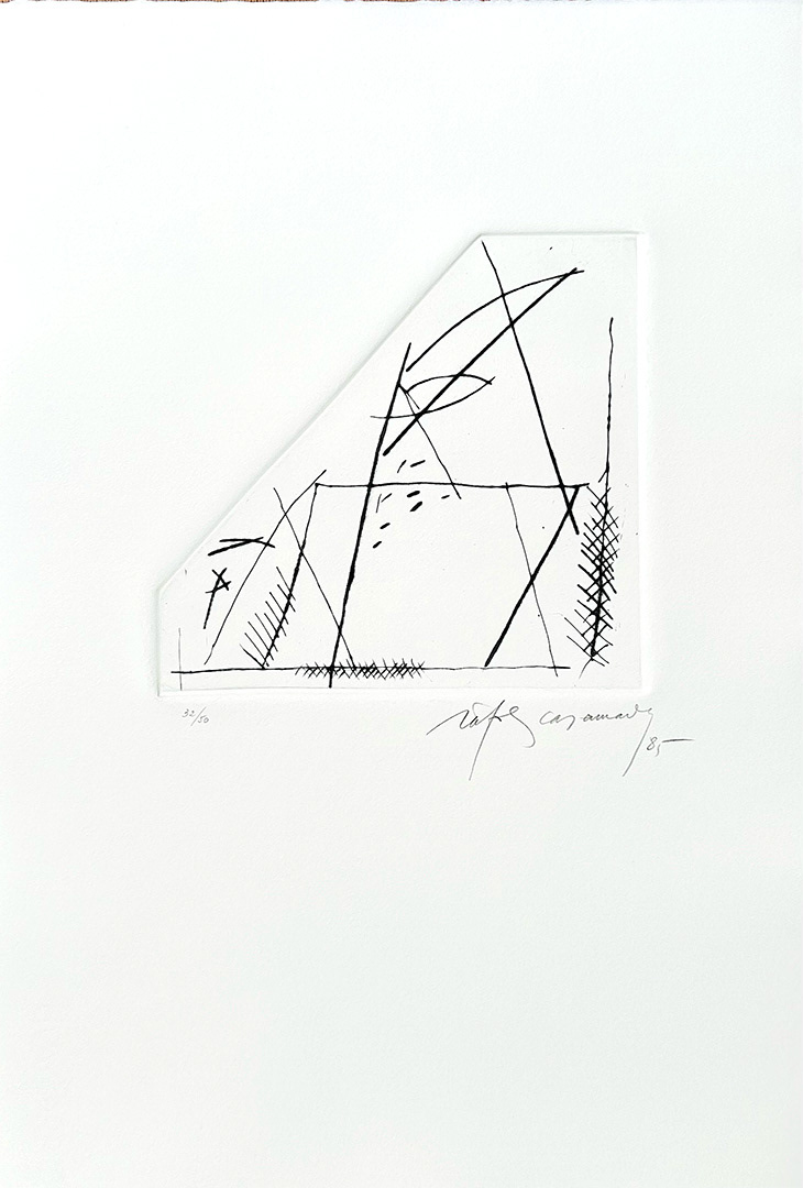 Albert Ràfols-Casamada, "Jardi 4", 1985, 56 x 38 cm, Technique: Dry Point etching