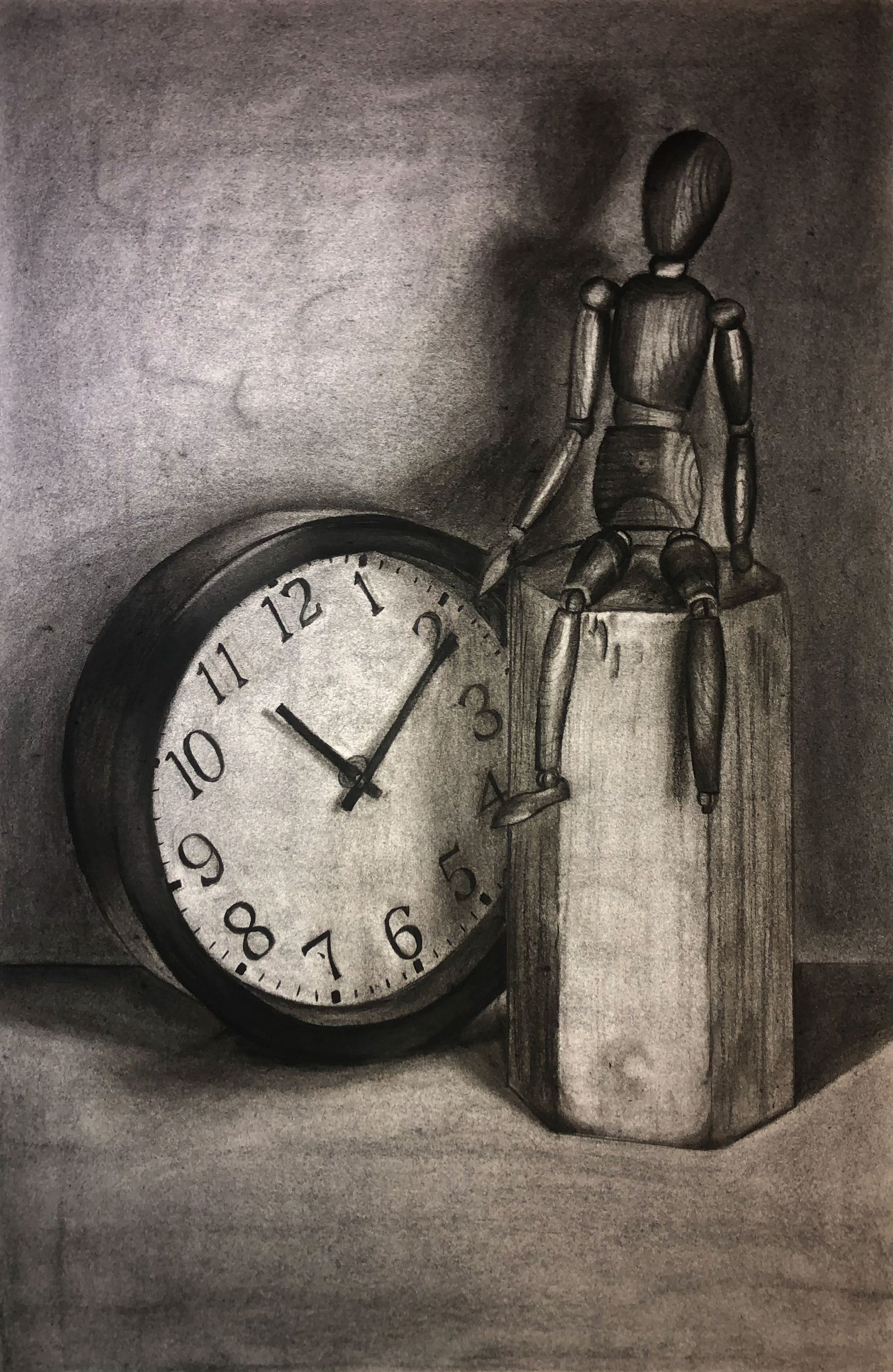 18"x24" still-life: charcoal