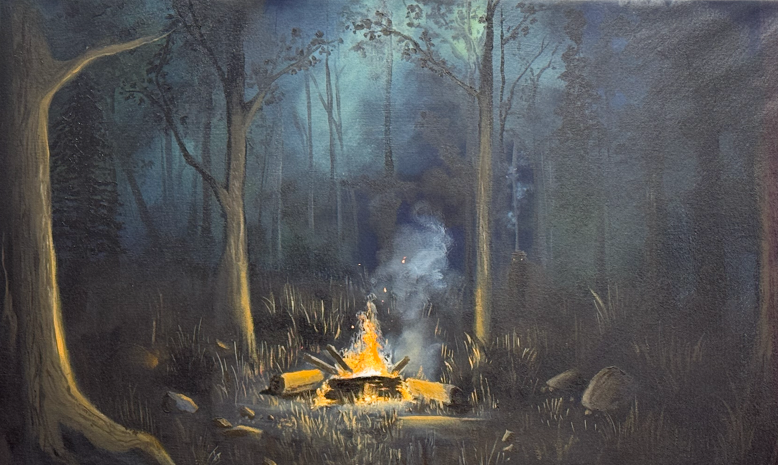 Isolation, Oil and Acrylic on Canvas, 20" x 32"