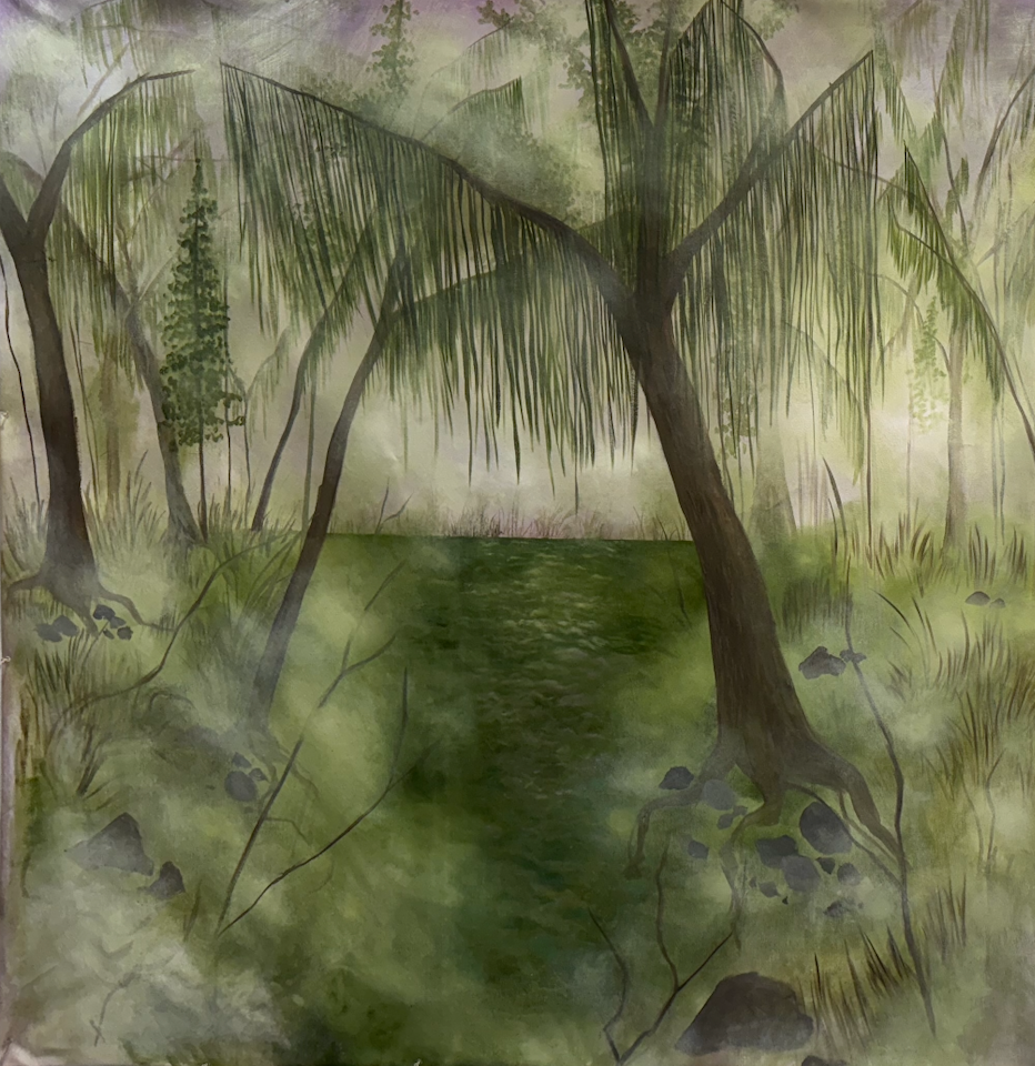 Fog Bog, Oil on Canvas, 5' x 5', 2025