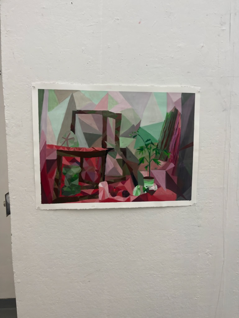 Geometrical Still Life, Oil on Paper (January 2024)
