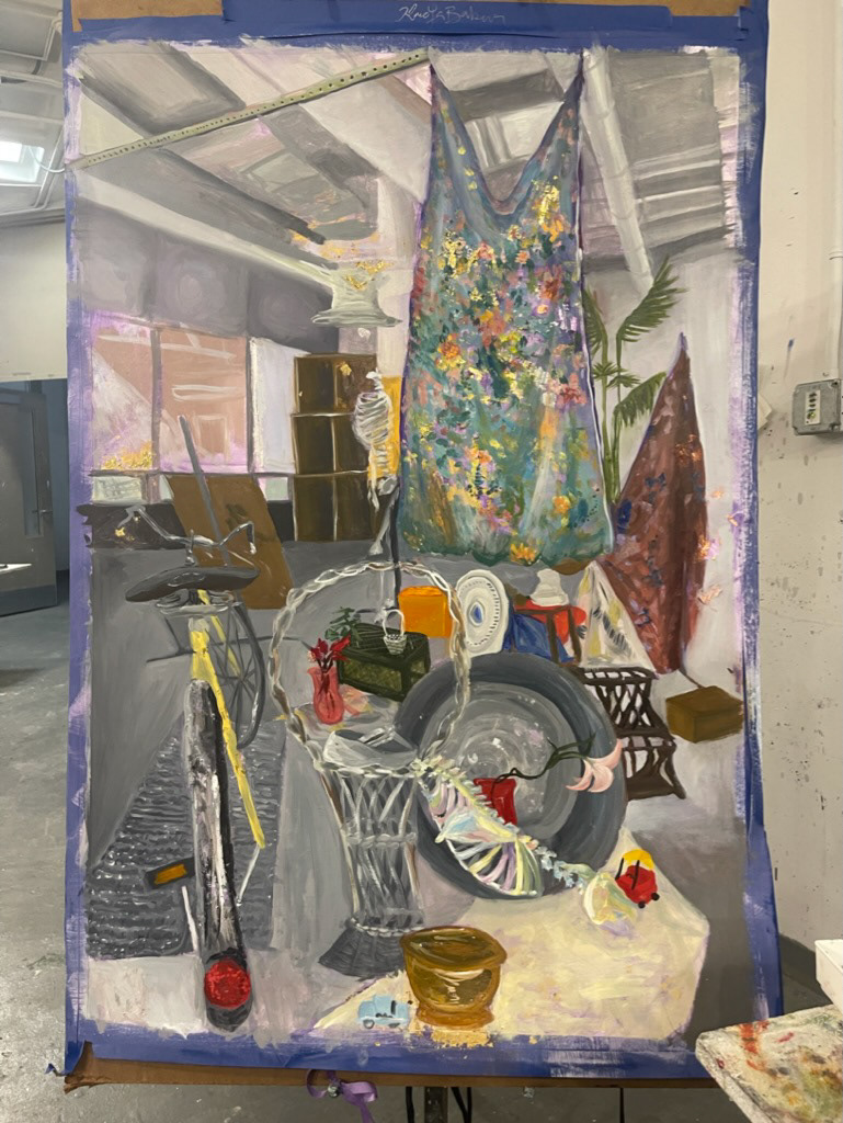 Perspective Still Life, Oil on Paper (February 2024)