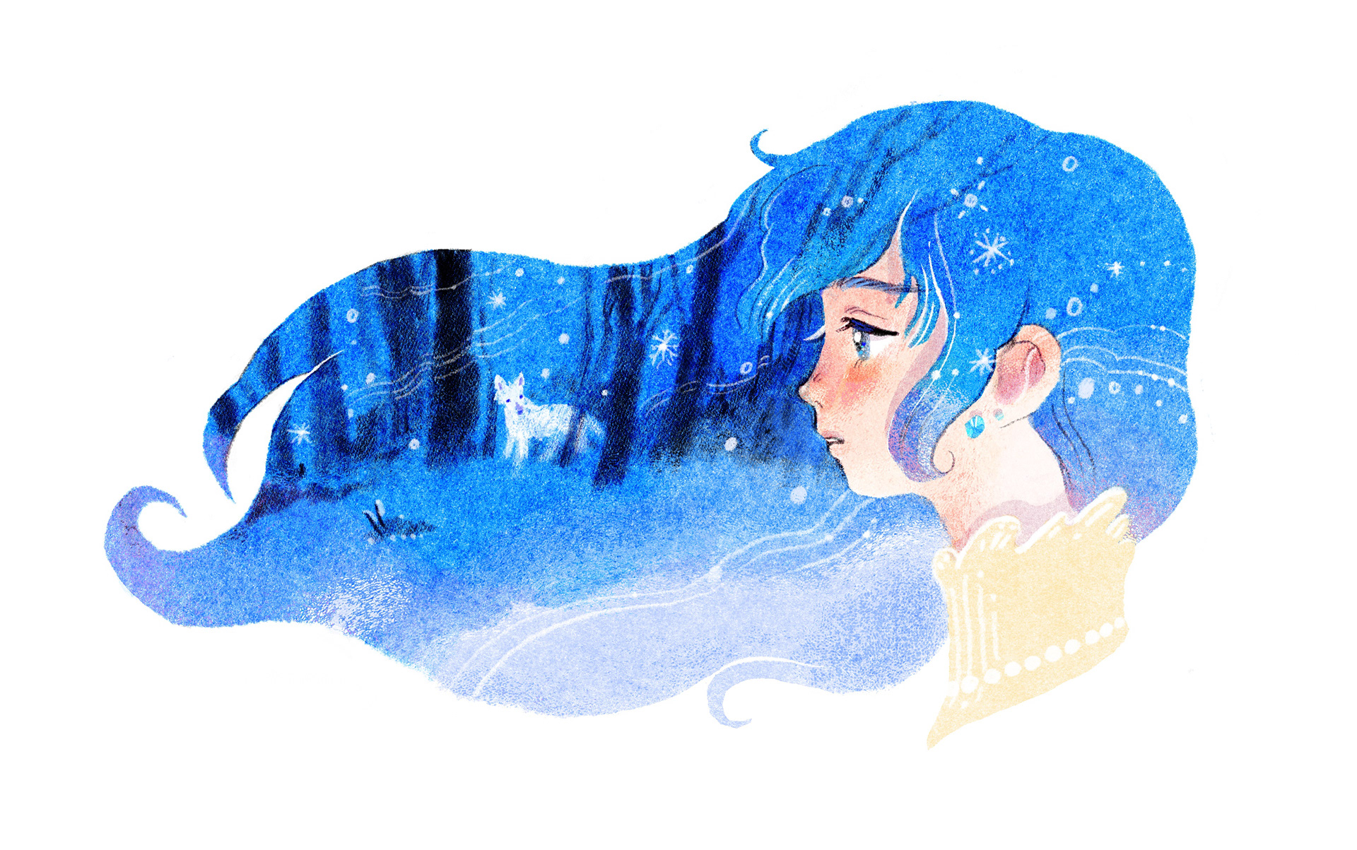 blue snow
