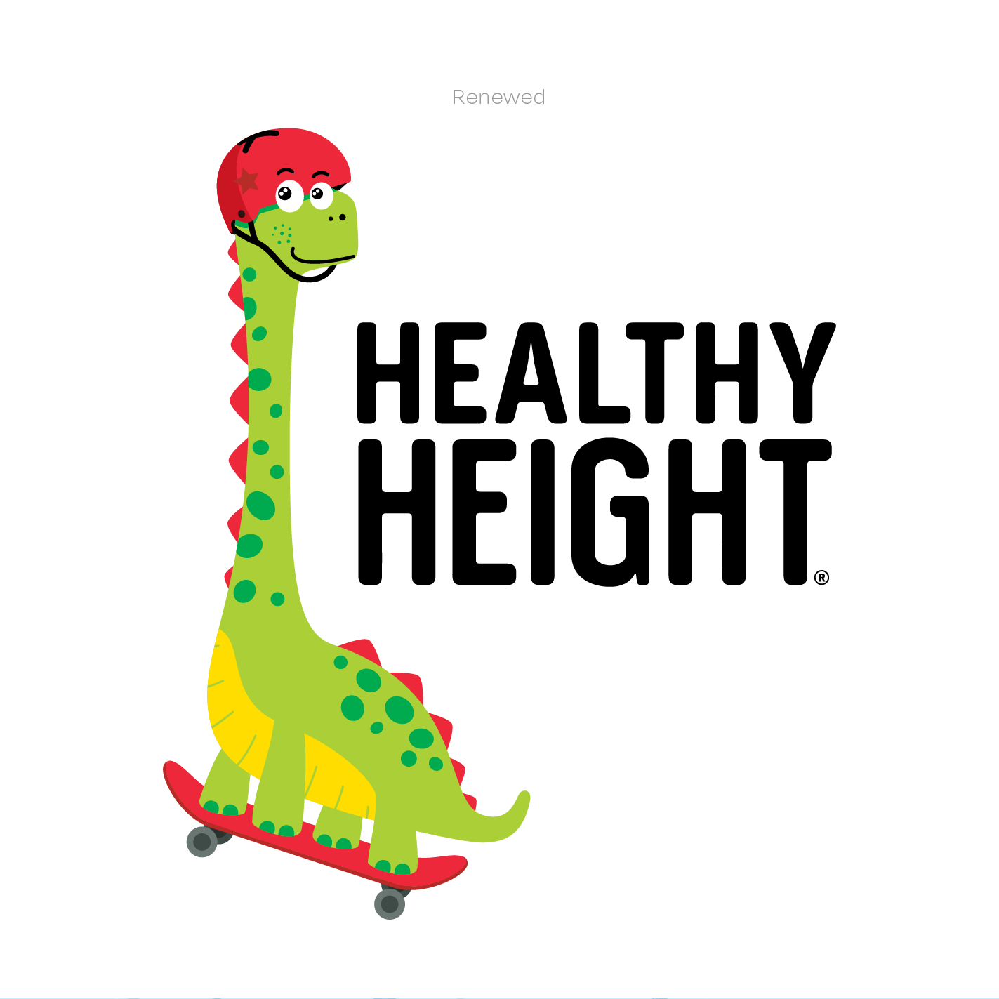 Healthy Height® renewed logo with smoothed and refined features (designs by Kat Vochoska).