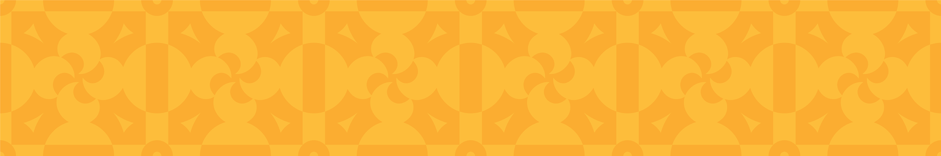 One of Tribe's two-tone, repeat patterns in yellow and gold (designs by Kat Vochoska).