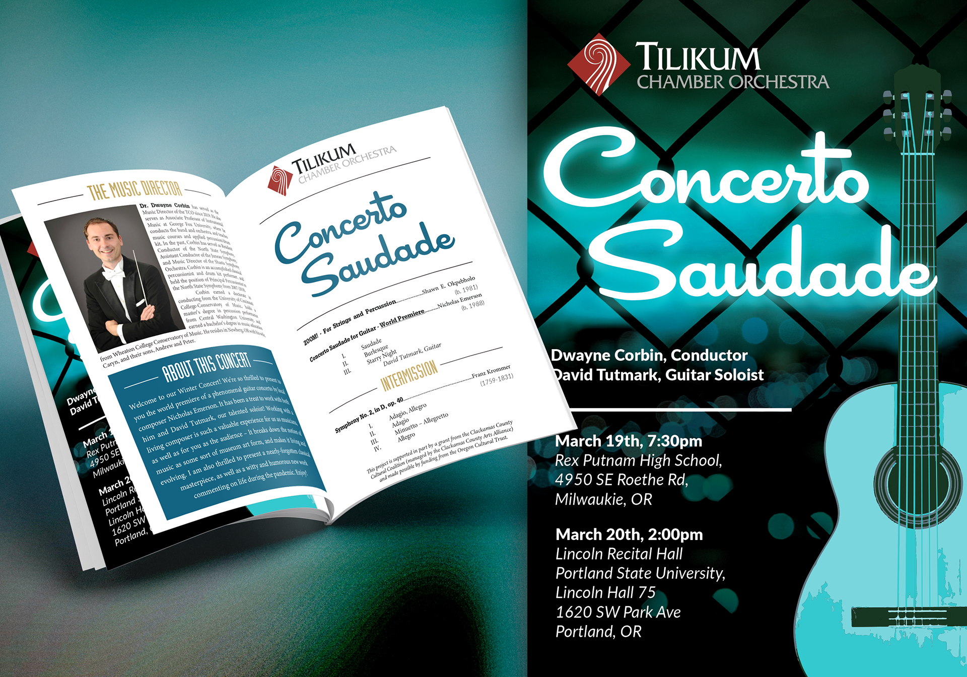 aaron birch concert flyer brochure portland oregon