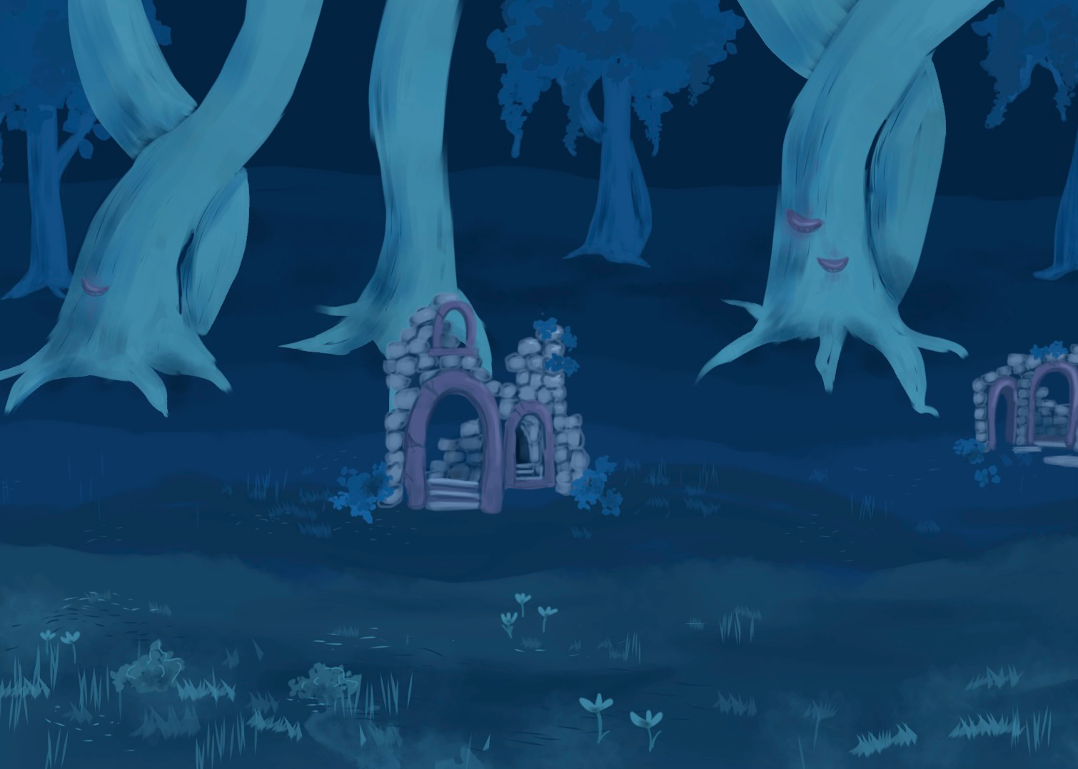Video Game Background (Photoshop and Ibis Paint)