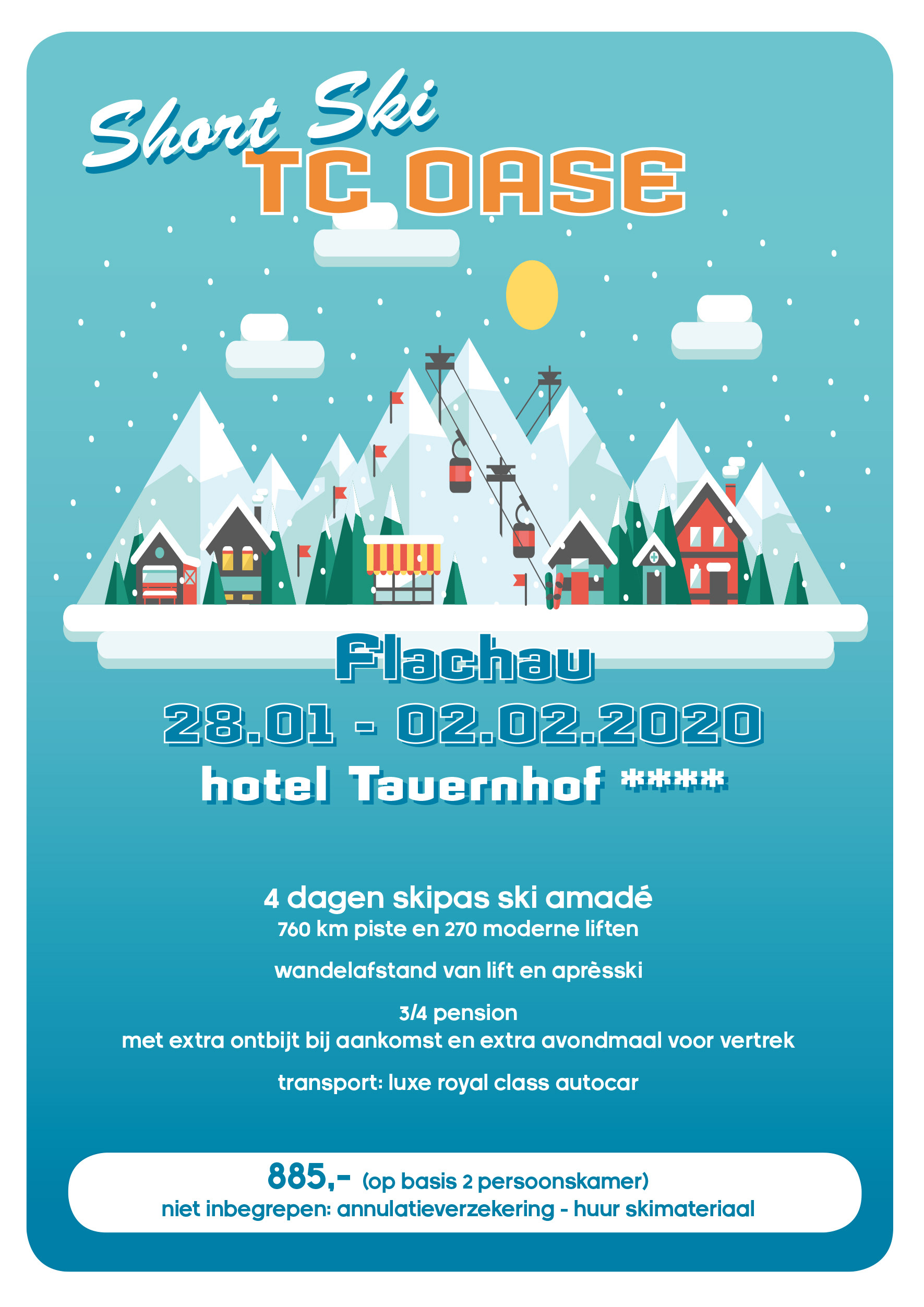 Infoflyer voor skireis