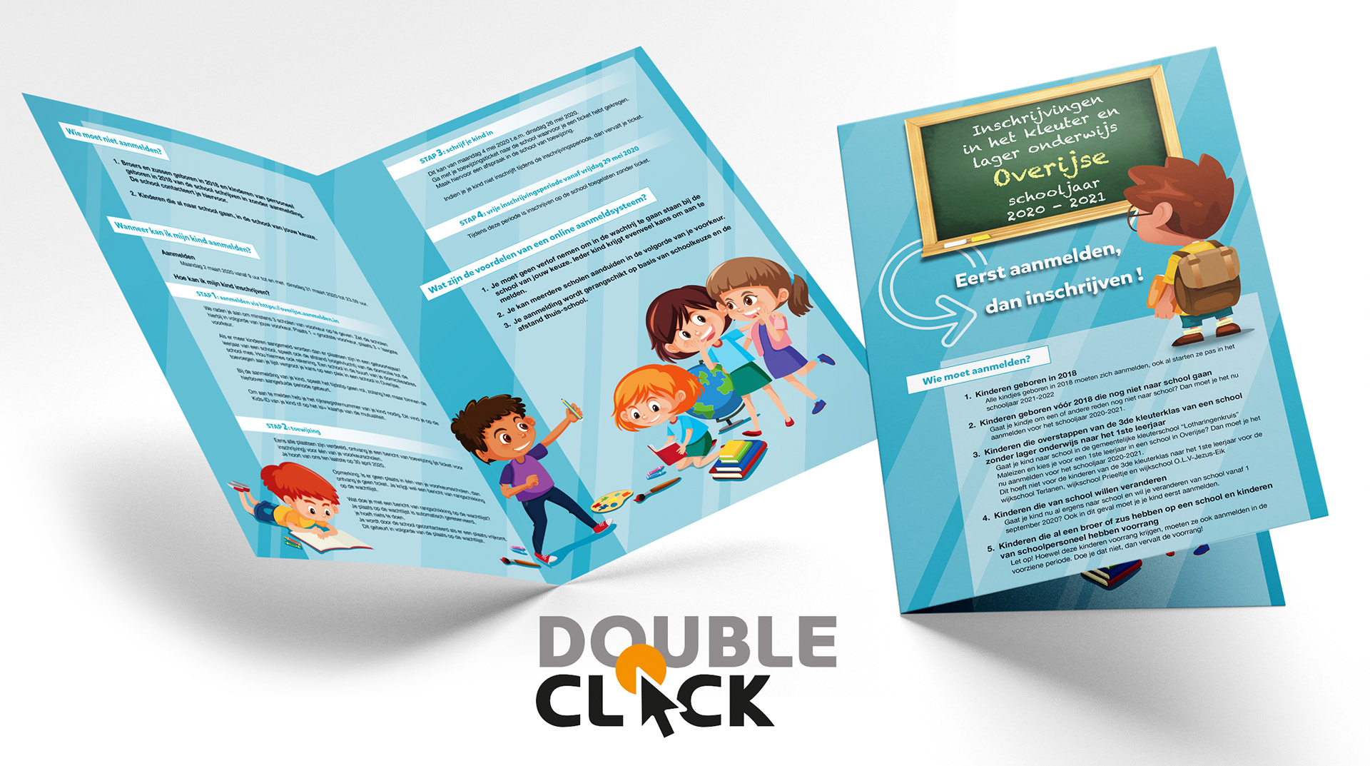 Folder met overzicht scholen voor de gemeente Overijse