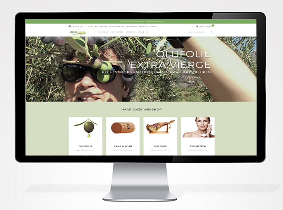 ontwerp, opbouw en commercialisering van webshop Olijfolieshop.be