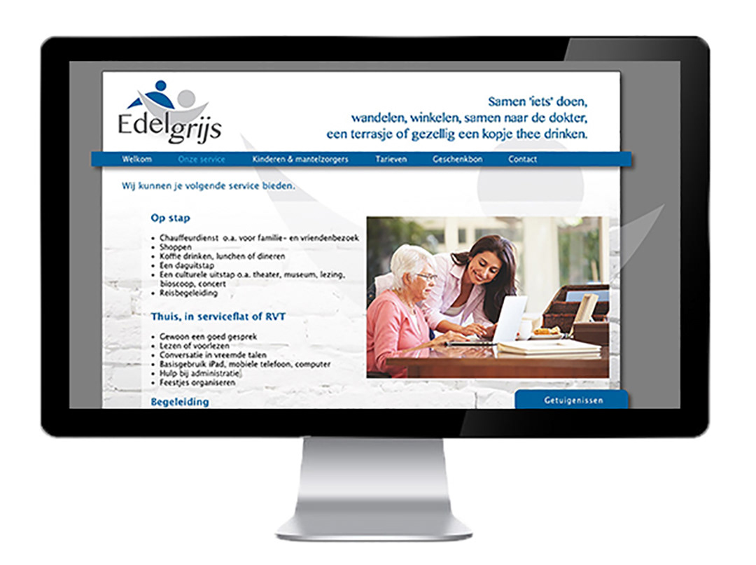 Ontwerp en aanmaak van website voor Edelgrijs