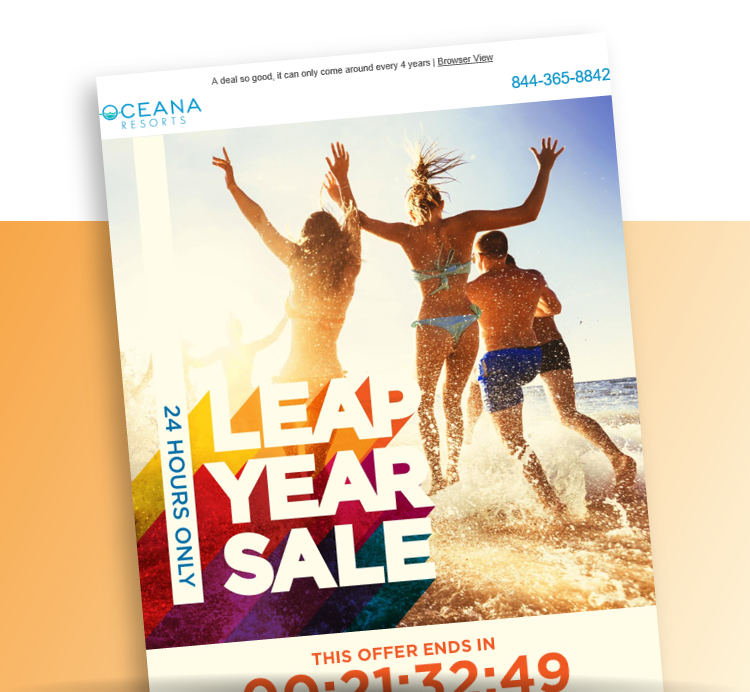 Oceana Resorts Leap Year Sale Email Example