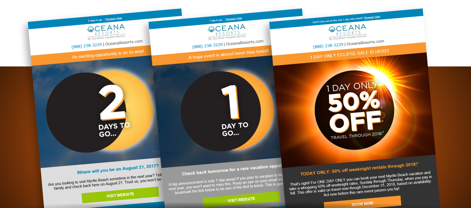 Oceana Resorts Eclipse Sale Email Campaign Examples