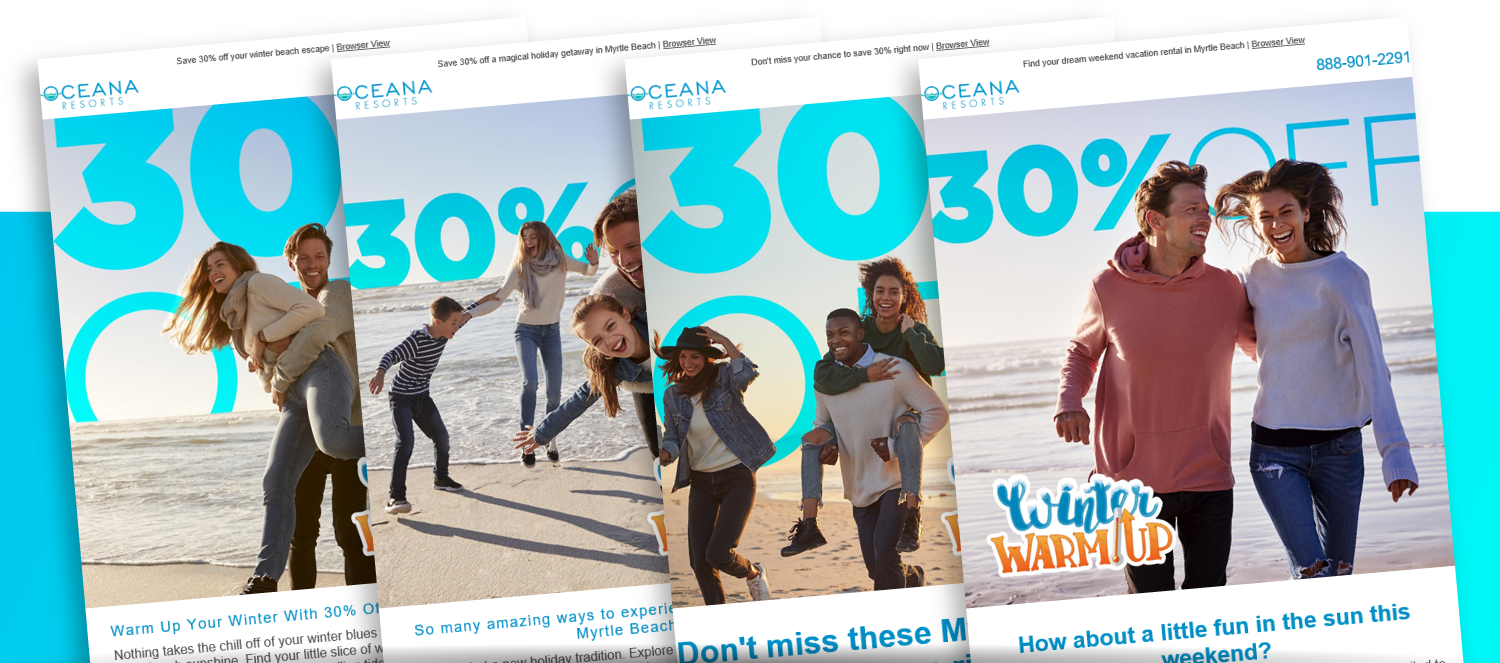 Oceana Resorts Winter Warm Up Sale Email Examples