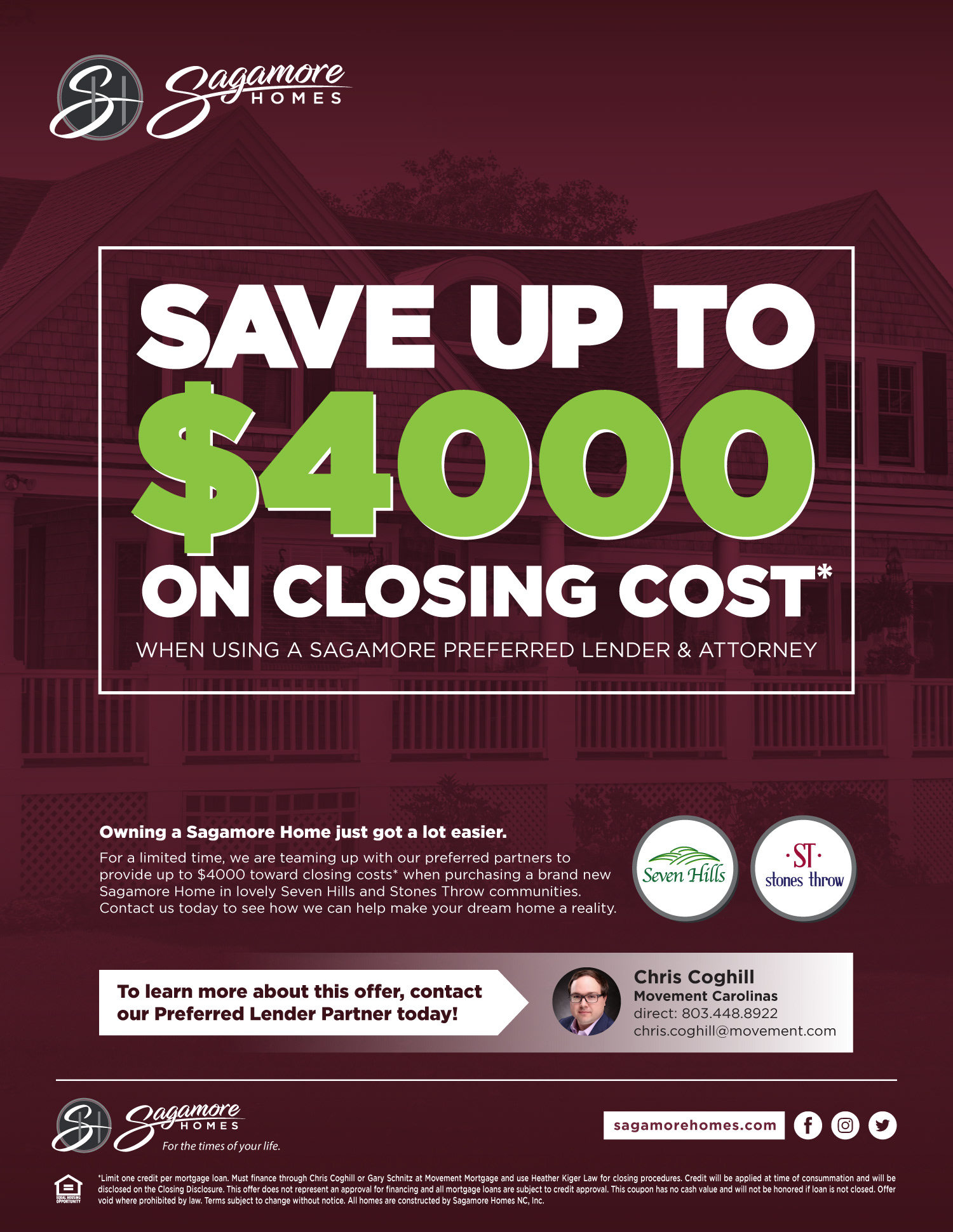 Sagamore Homes Promotional Flyer Concept