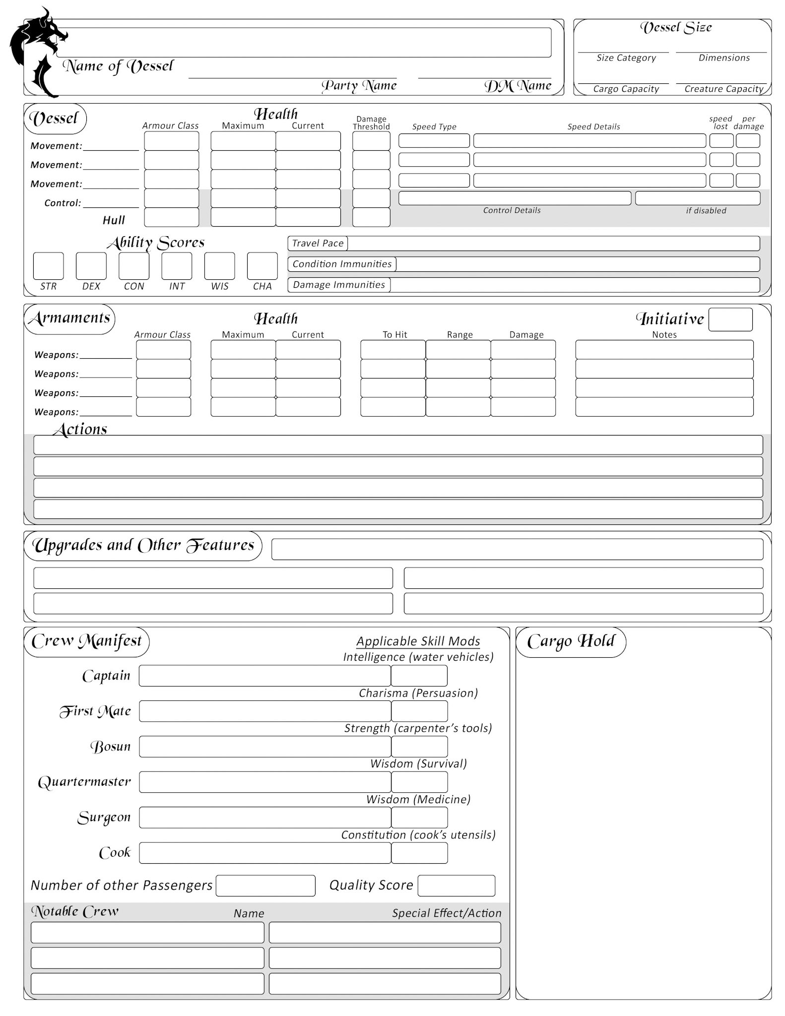 Complete Sailing Sheet
