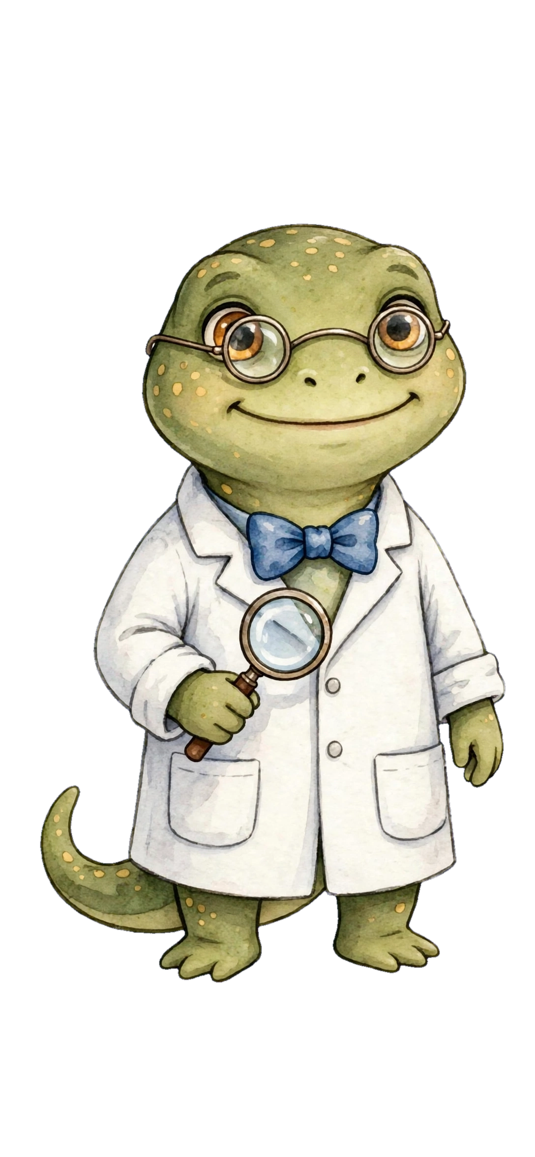 Newton – The Scientist | Turtle in a lab coat. Science is fun! | Hobbies: Experiments, magnifying glass | Books: Mochi the Scientist