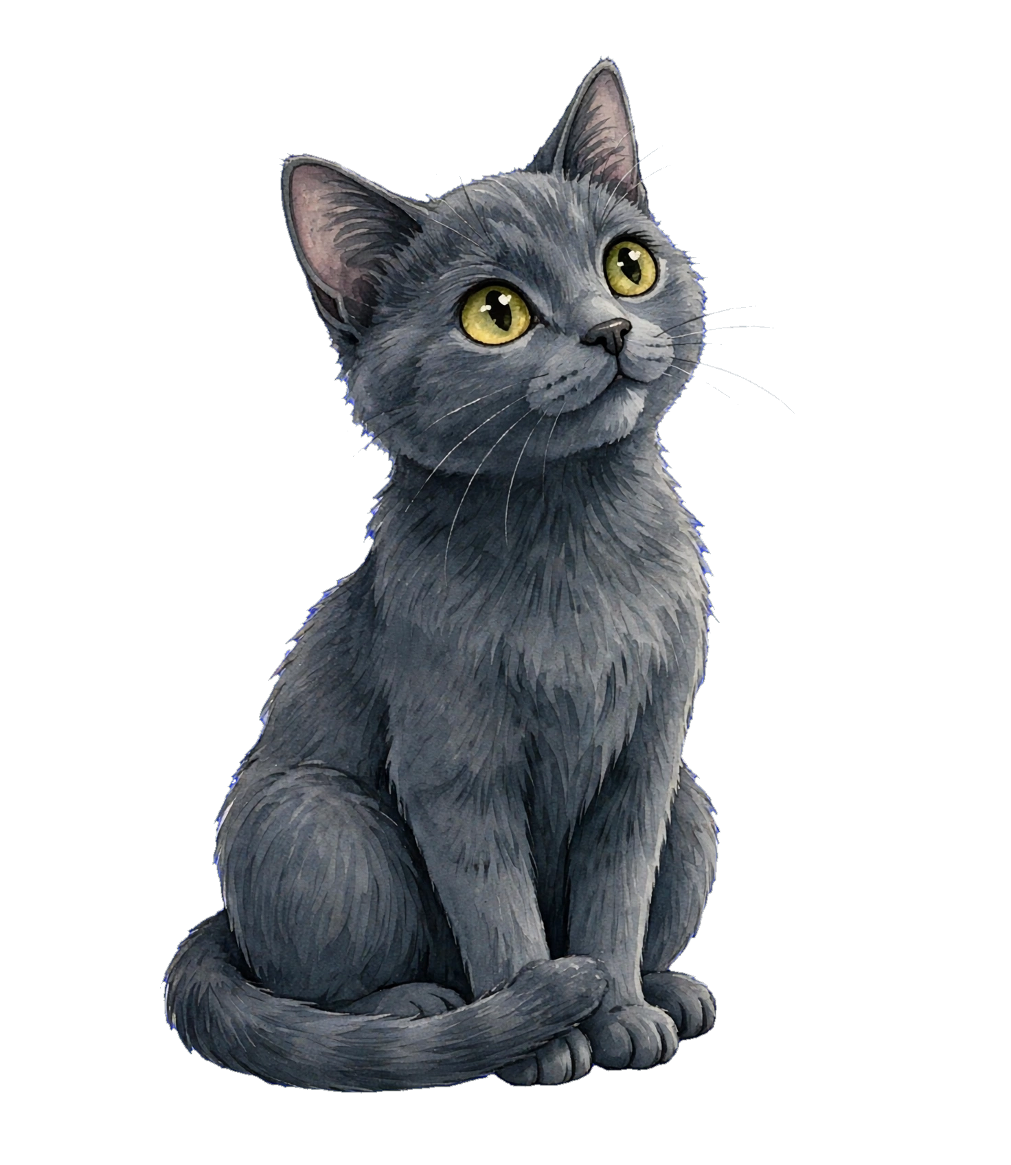 Pika – The Cat | Amar's real Russian Blue cat. Cool and quiet. | Hobbies: Napping in sunbeams | Books: Amar & Luna: Best Friends, Big Dreams