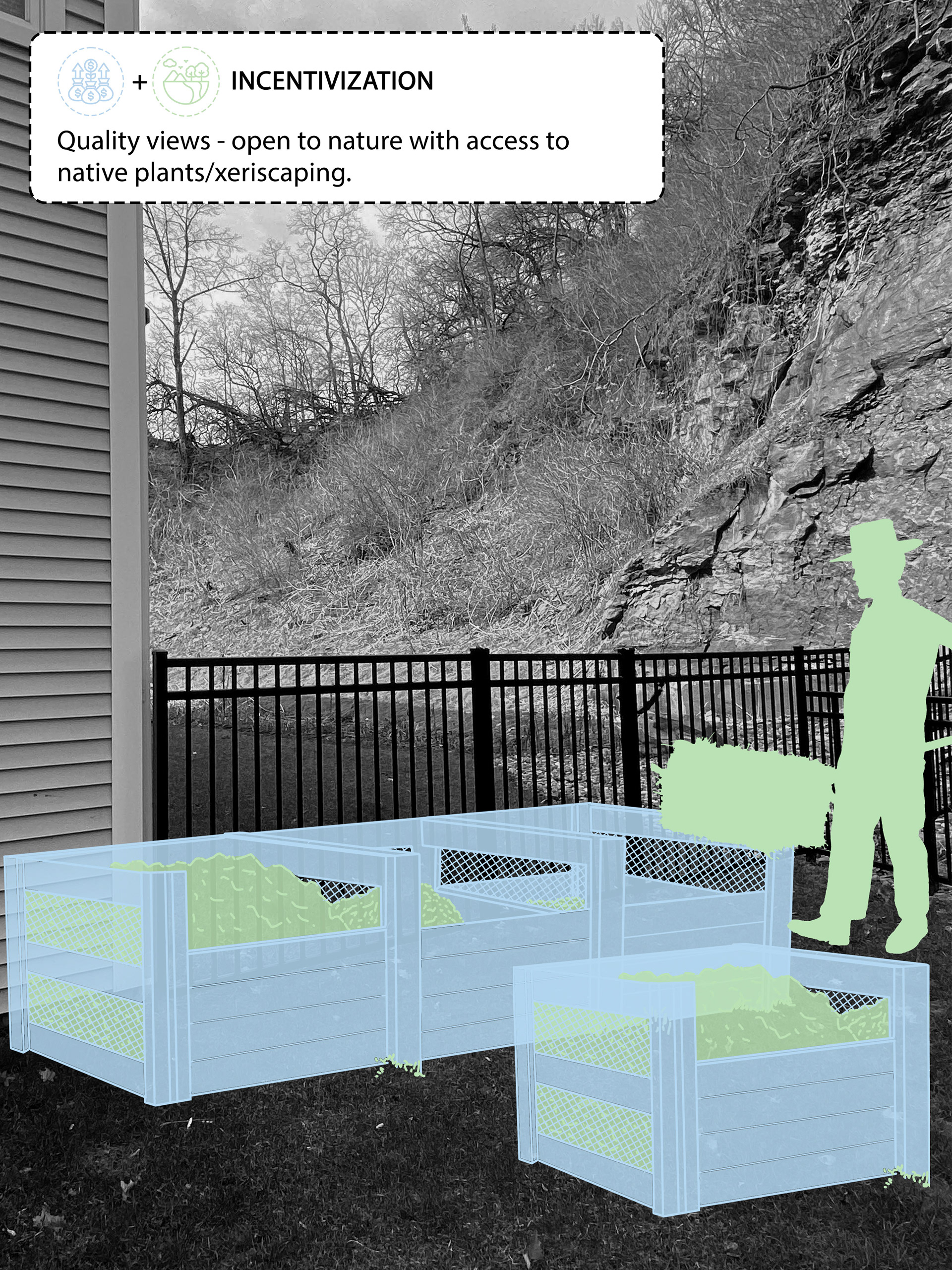 Space for composting