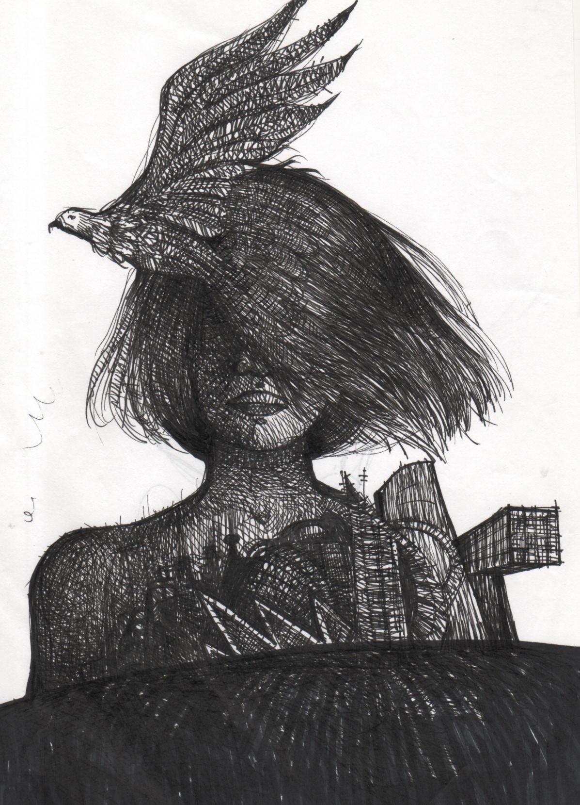 Sketch for the cover of a book