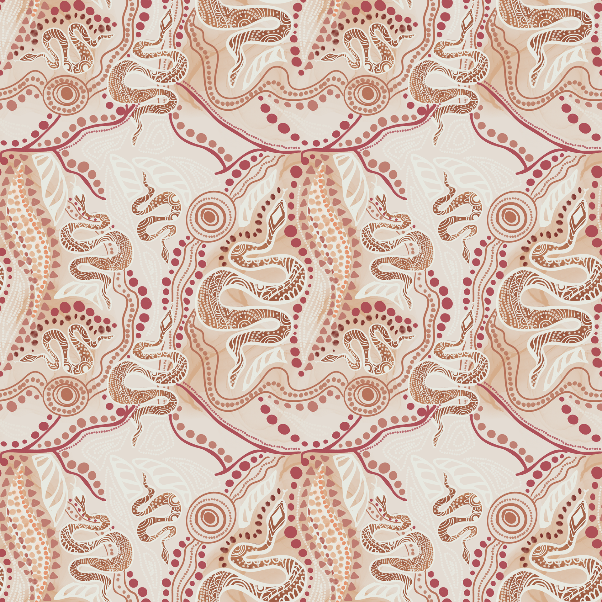 Brown Snake - Oyster Pink