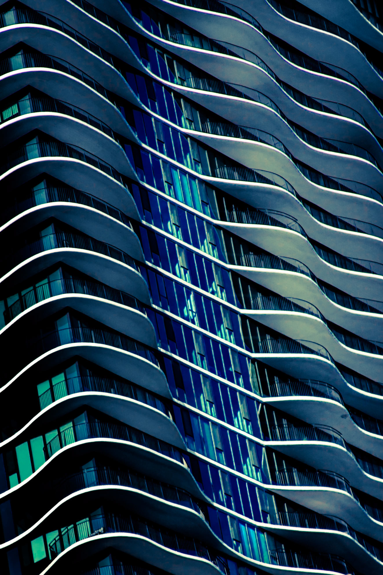 Waves of Concrete and Glass