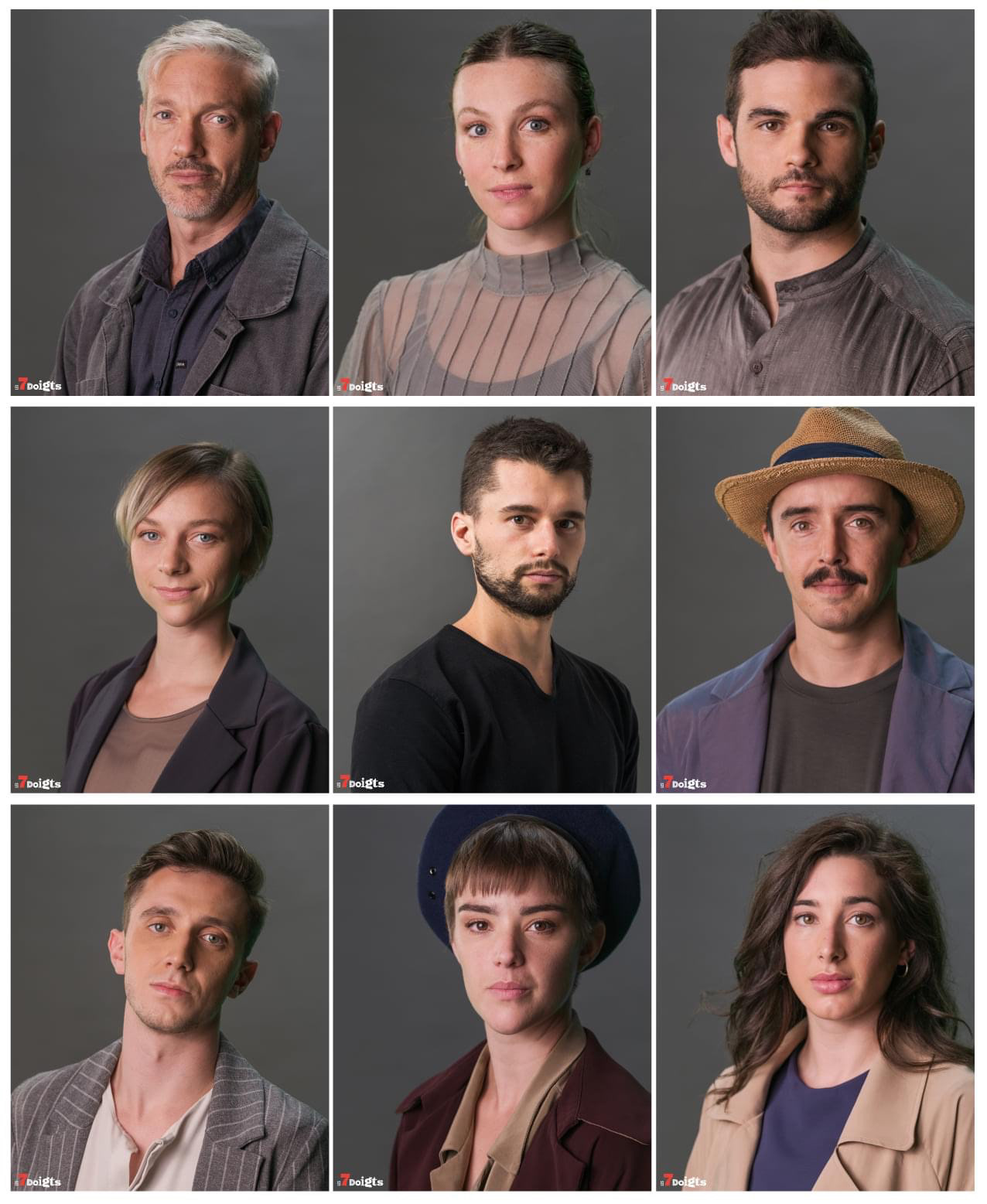 Headshots for Cirque du Soleil artists for the show "Passagers", 7 doigts de la main