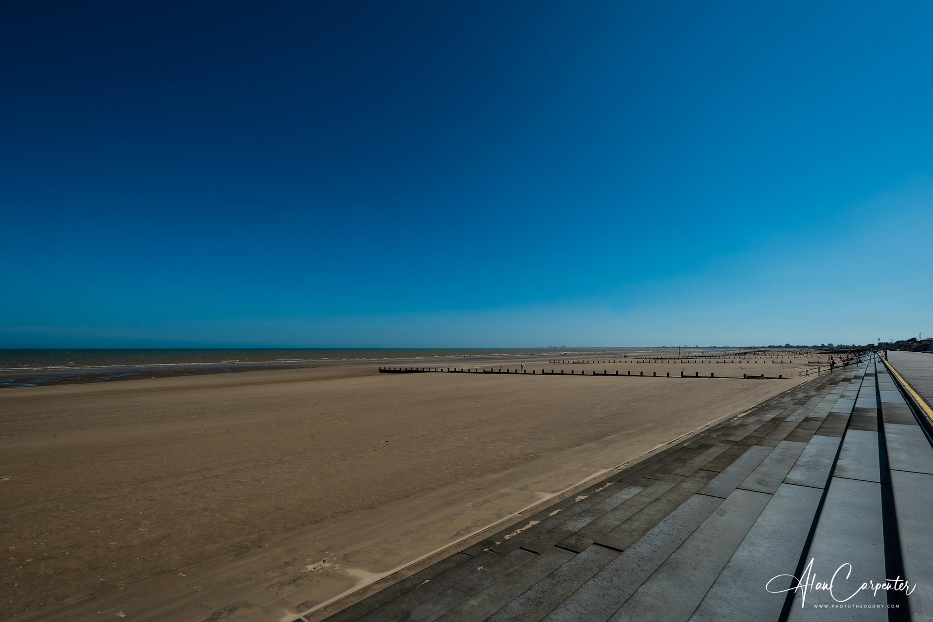 The beach immediately by the house