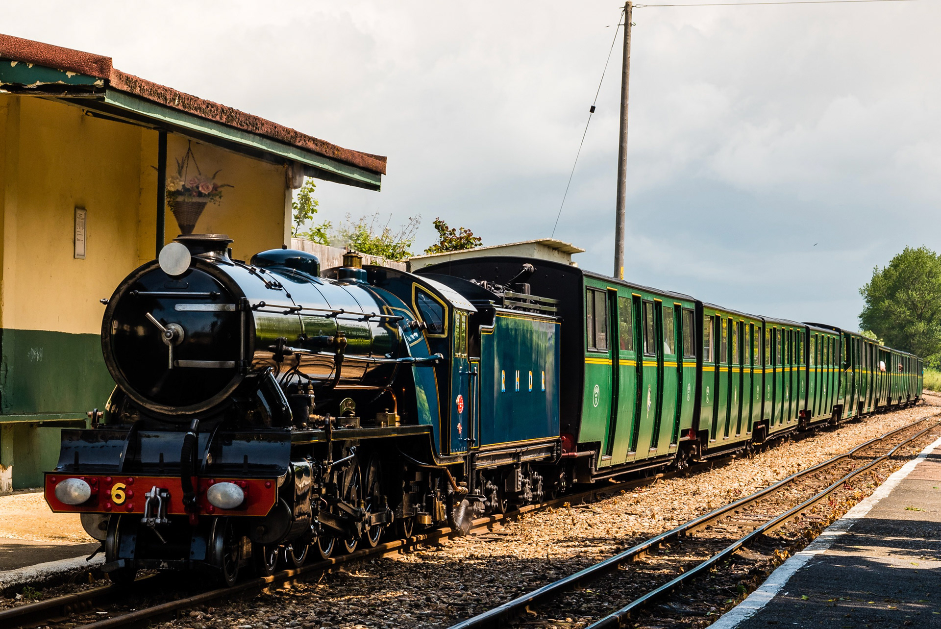 Miniature steam train on the Romney, Hythe & Dymchurch Railway, a favourite local family attraction