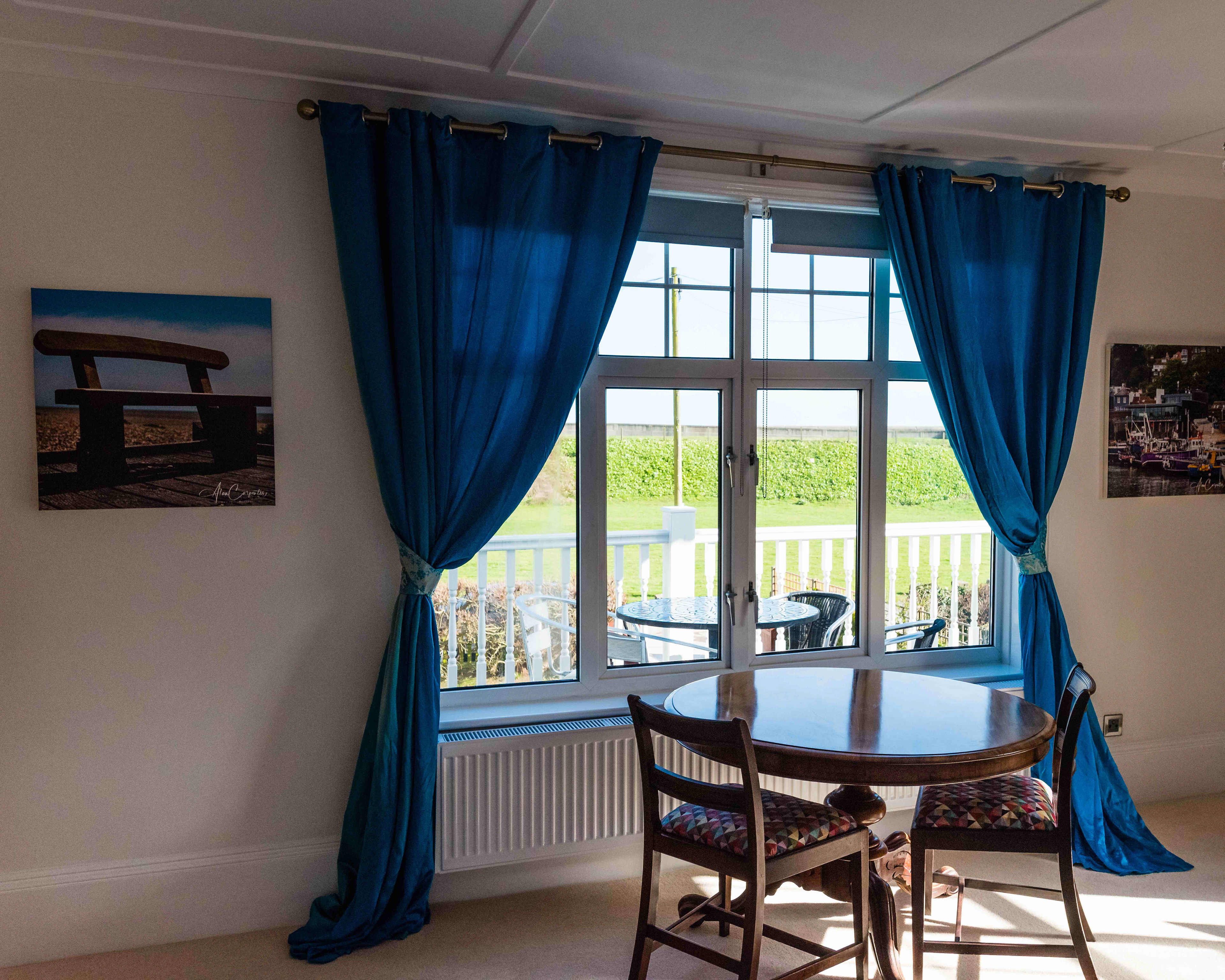 Bright window overlooking the garden in the master bedroom