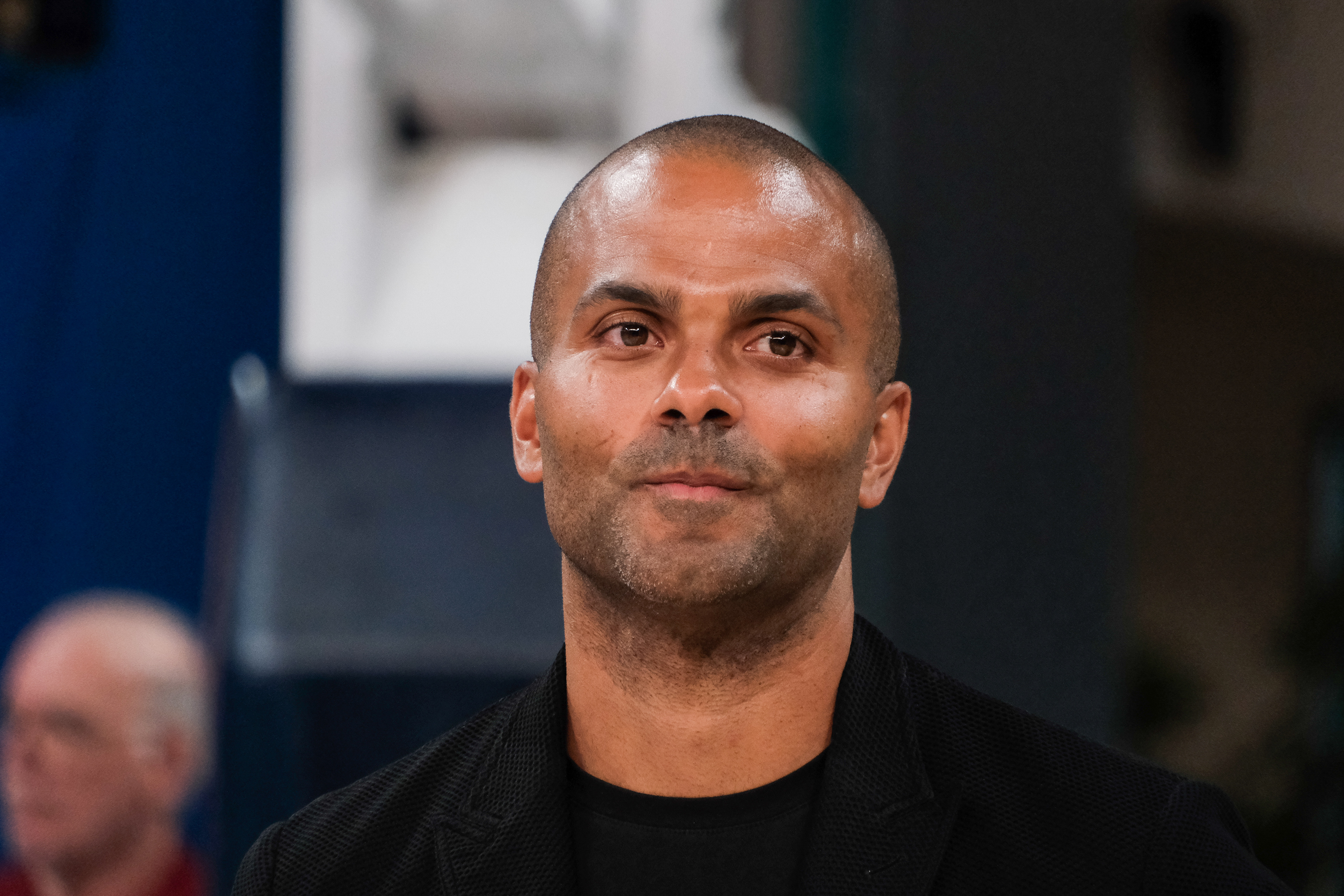 Tony Parker lors du match opposant la France à la Tunisie