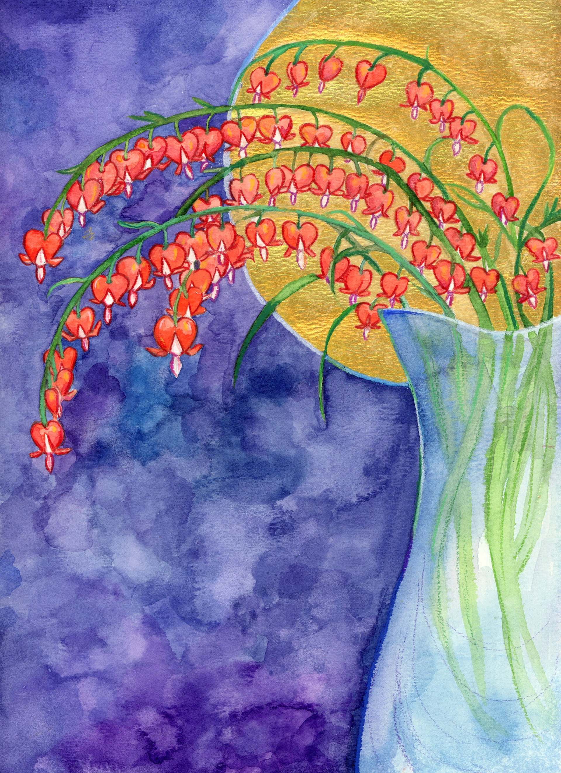 Abundance, 2025, watercolor and color pencil, 9x12in.