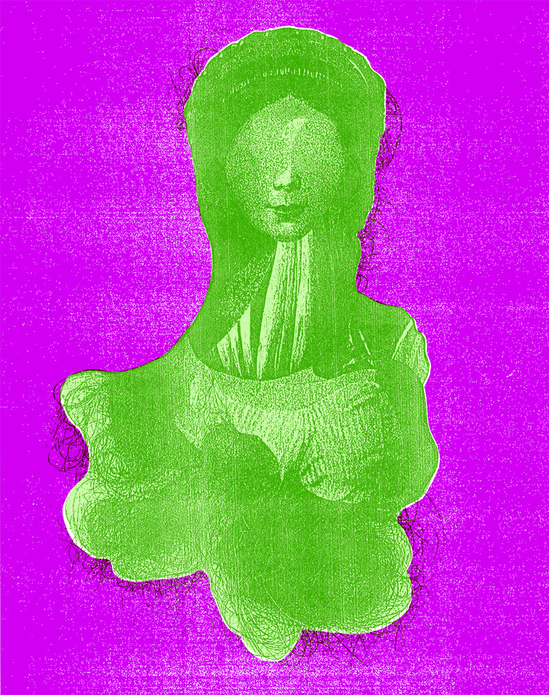CAMILLE II sérigraphie sur papier Stonehenge, 11 X 17 pouces (27.94 x 43.18 cm), édition limitée de 11, 2013