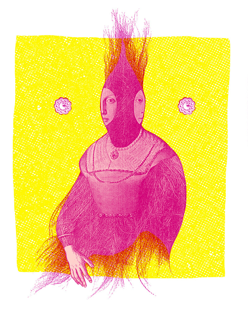 PHILOMÈNE II sérigraphie sur papier Stonehenge, 8 X 10 pouces (20.32 x 25.4 cm), édition limitée de 8, 2013