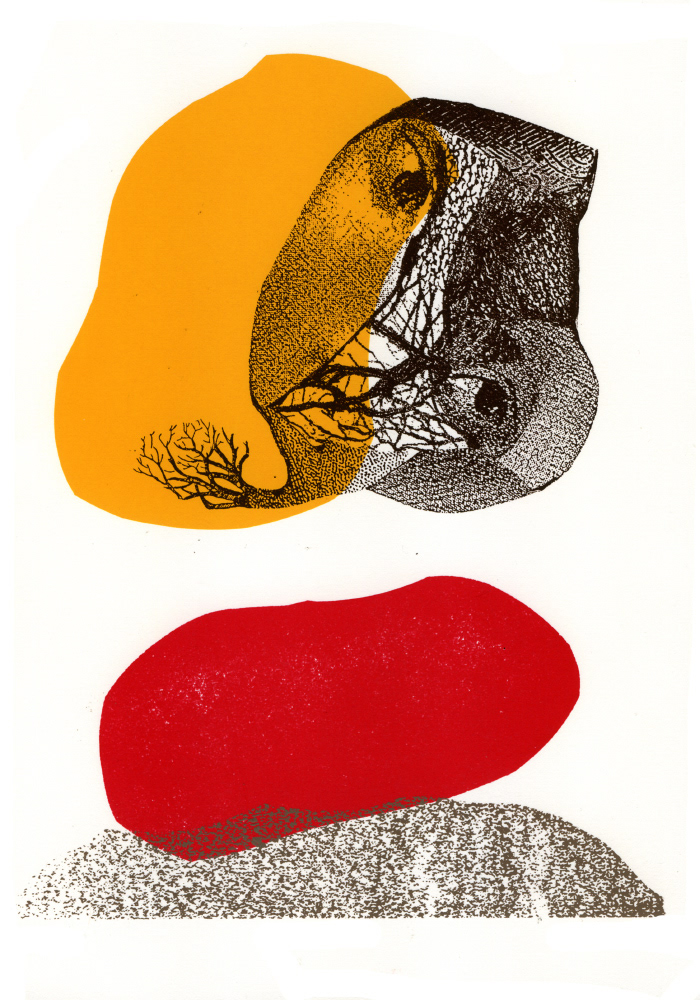 POOKA V sérigraphie, 5 x 7.5 pouces (12.7 x 19.05 cm), tirage limité de 4, 2009