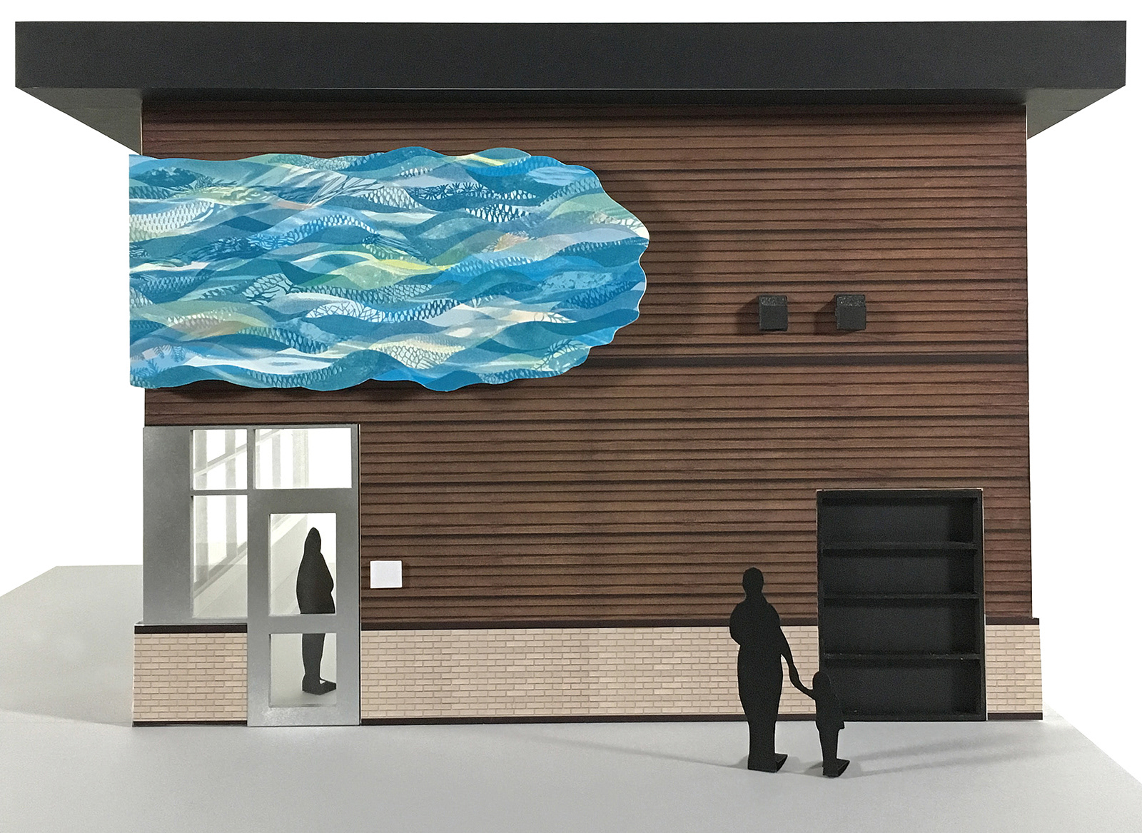 Maquette pour la présentation de l'œuvre Les entrelacs scintillants, 2019