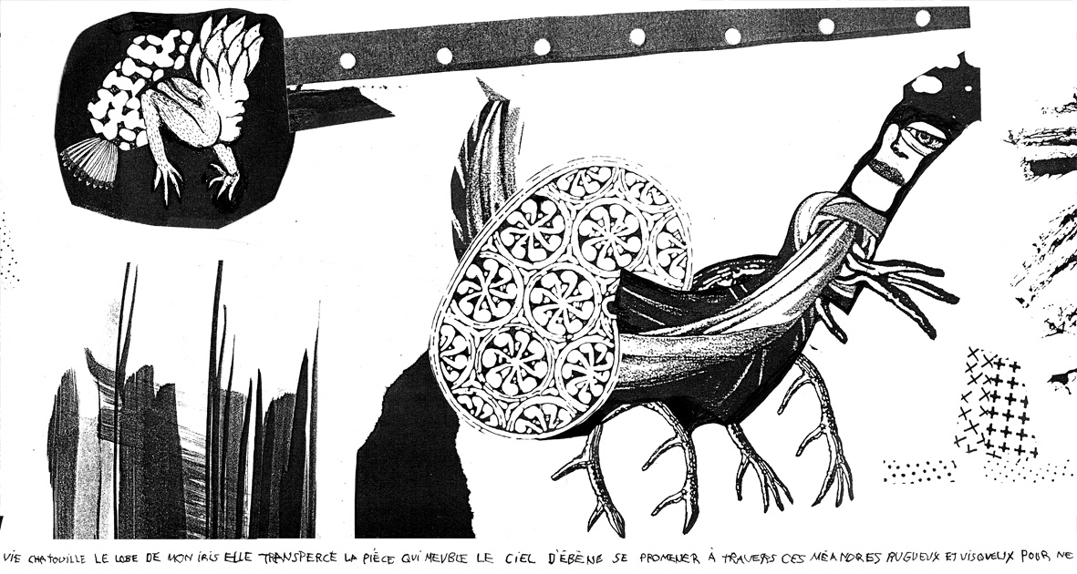 Livre accordéon CORNEILLE CRAQUELÉE (détail) sérigraphie, 60 pages de 15 x 30 pouces (38.10 x 76.20 cm), tirage limité de 4, 2008