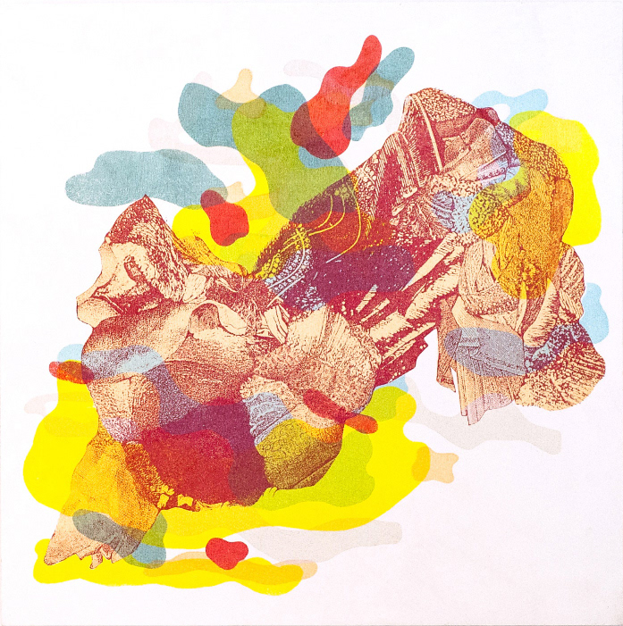 ÉMANATIONS DÉLÉTÈRES sérigraphie sur merisier, 30.48 cm x 30.48 cm, tirage unique, 2017, vendu