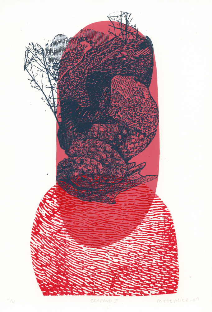 POOKA VIII sérigraphie, 5 x 7.5 pouces (12.7 x 19.05 cm), tirage limité de 4, 2009