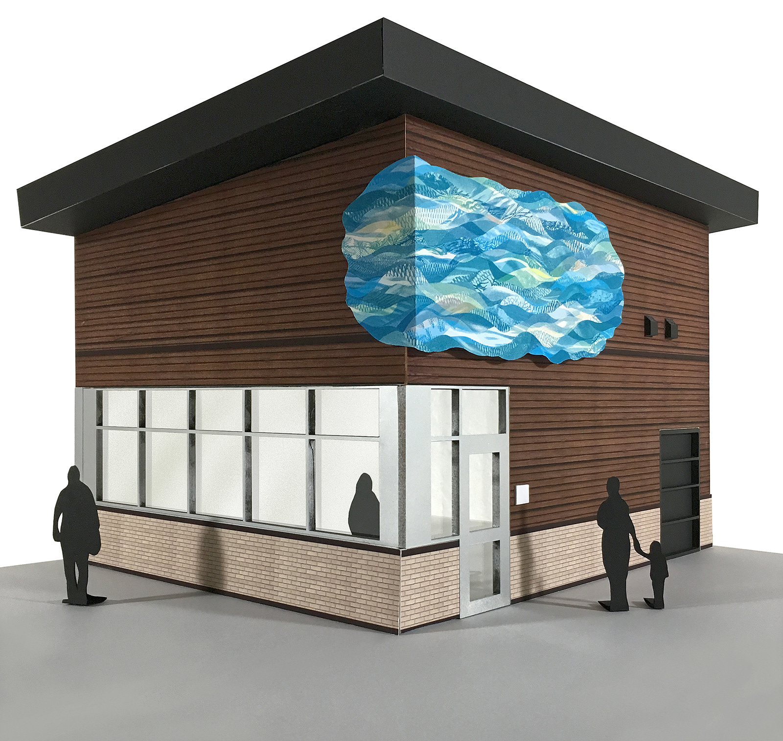 Maquette pour la présentation de l'œuvre Les entrelacs scintillants, 2019