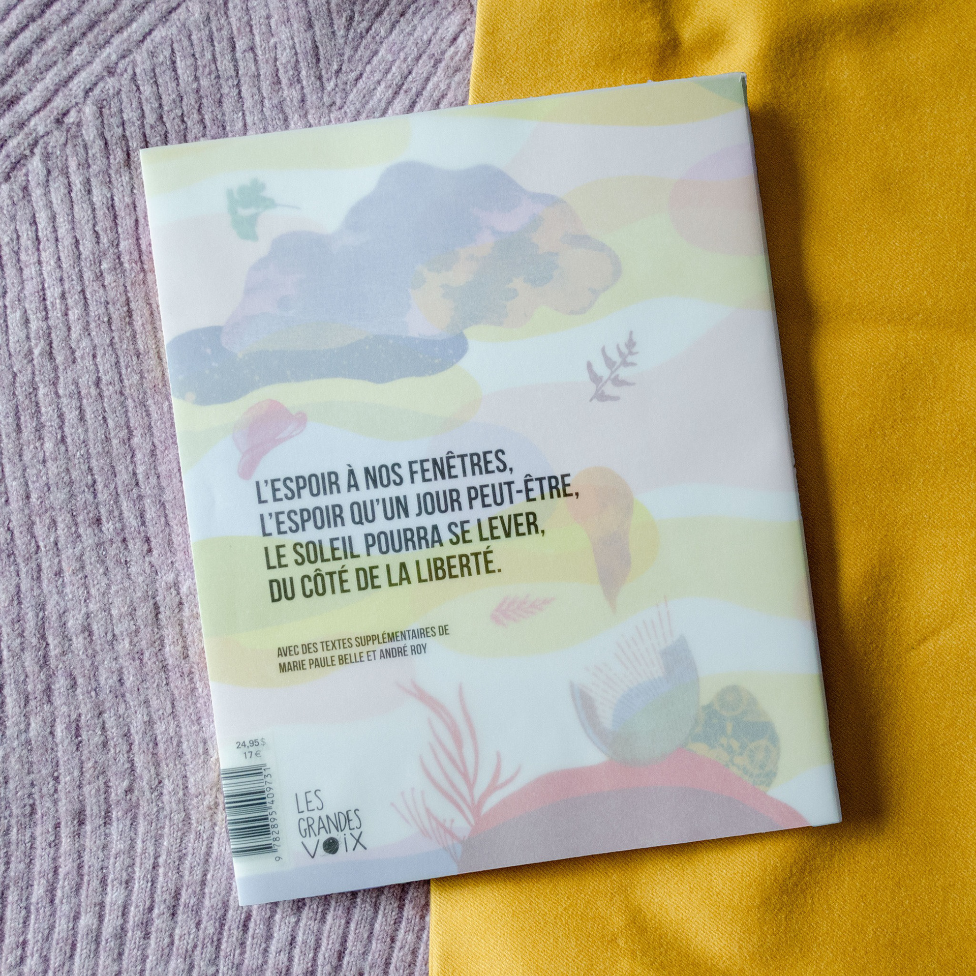 Couverture verso, avec jaquette translucide