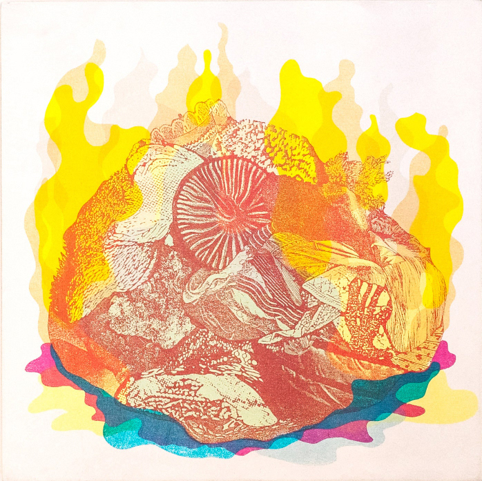 PANSE INCANDESCENTE sérigraphie sur merisier, 30.48 cm x 30.48 cm, tirage unique, 2017