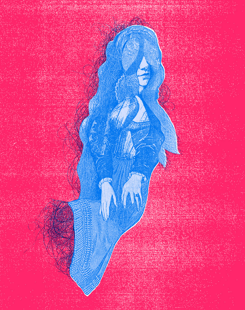 CLOTHILDE II sérigraphie sur papier Stonehenge, 11 X 17 pouces (27.94 x 43.18 cm), édition limitée de 12, 2013