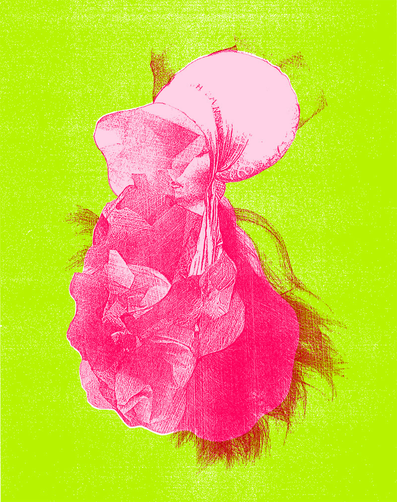 CLÉMENTINE II sérigraphie sur papier Stonehenge, 11 X 17 pouces (27.94 x 43.18 cm), édition limitée de 12, 2013