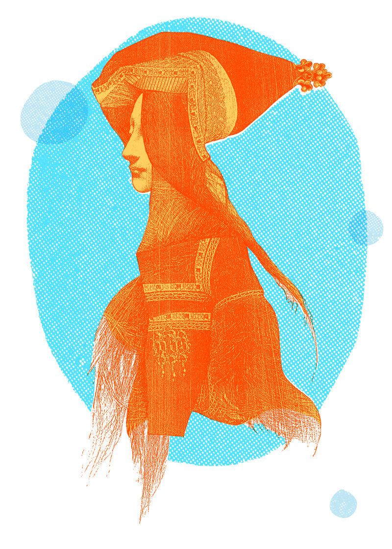 ABIGAÏL sérigraphie sur papier Stonehenge, 5 X 7 pouces (12.7 x 17.78 cm), édition limitée de 10, 2013